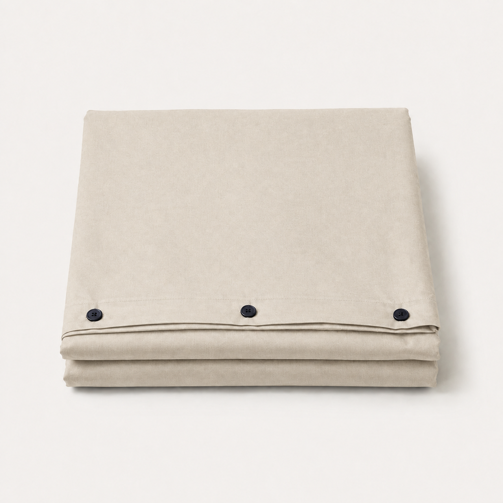 Dusk Duvet Cover Full/Queen in Oat, stack view
