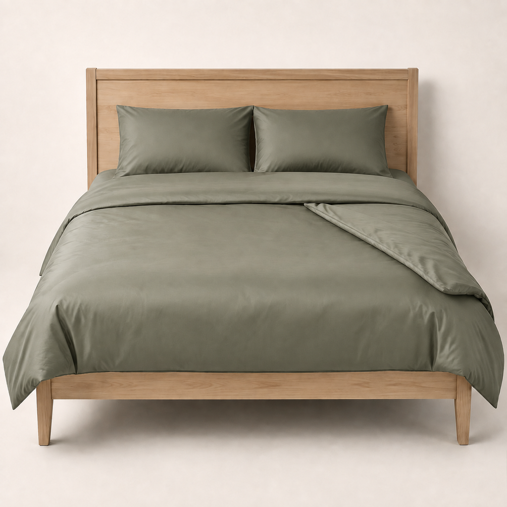 Dusk Duvet Cover Full/Queen in Thyme, made view