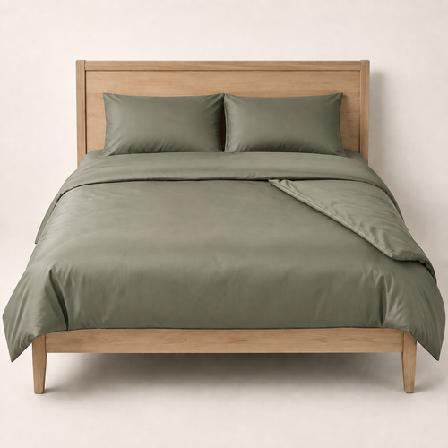 Dusk Duvet Cover Full/Queen in Thyme, made view