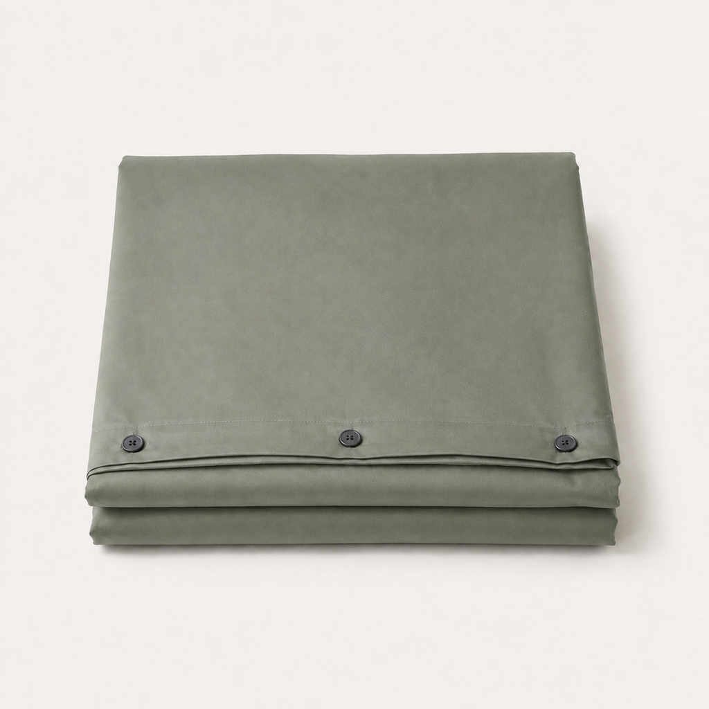 Dusk Duvet Cover Full/Queen in Thyme, stack view