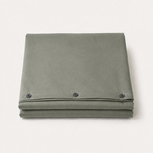 Dusk Duvet Cover Full/Queen in Thyme, stack view