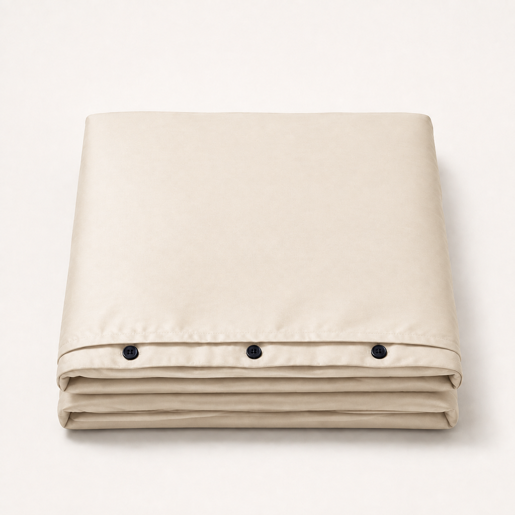 Dusk Duvet Cover King in Oat, stack view