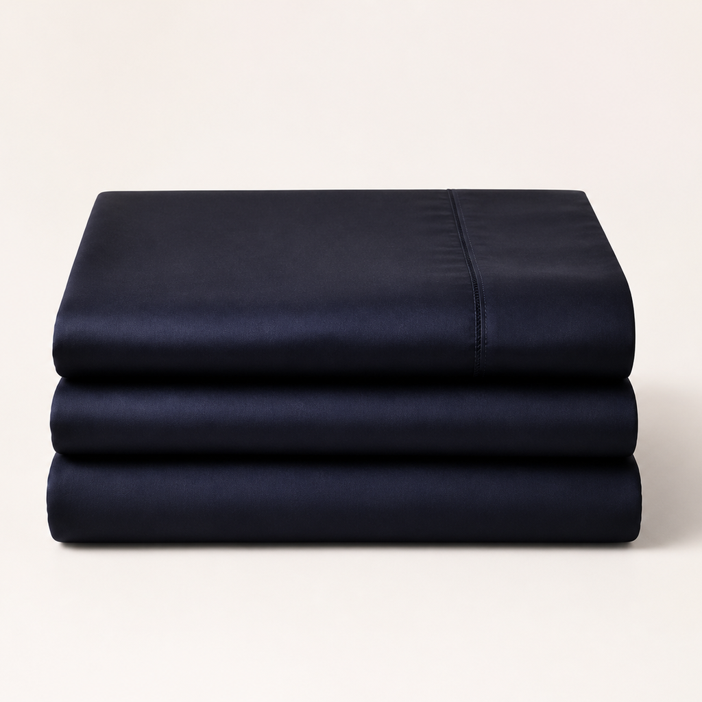 Dusk Sheet Set Full in Ink, stack view