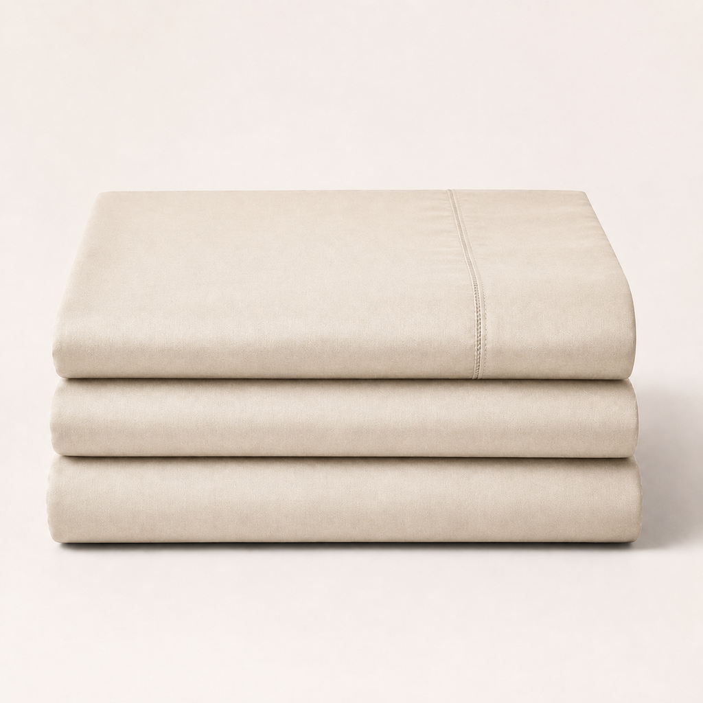 Dusk Sheet Set Full in Oat, stack view