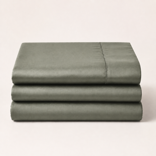 Dusk Sheet Set Full in Thyme, stack view