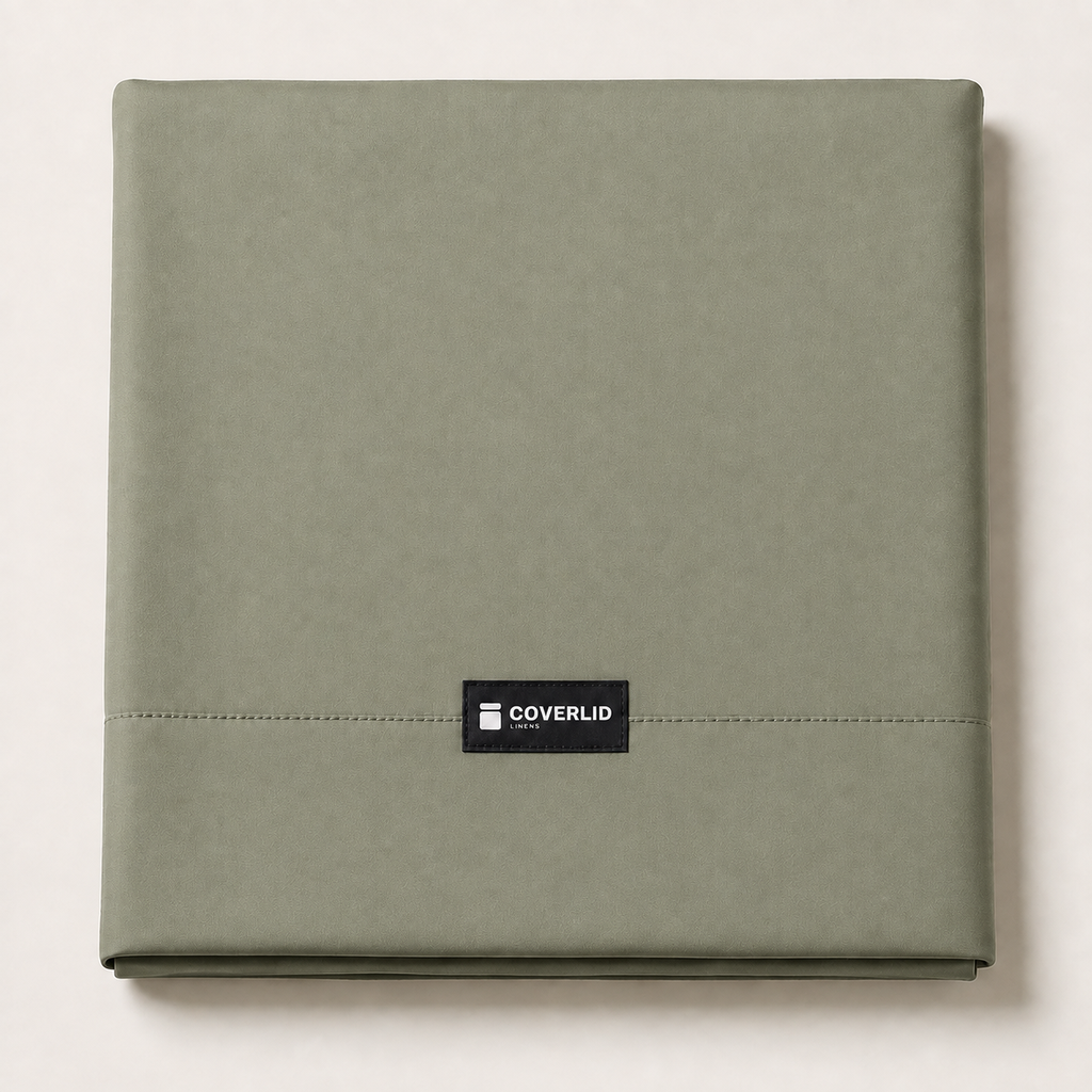 Dusk Sheet Set King in Thyme, detail view