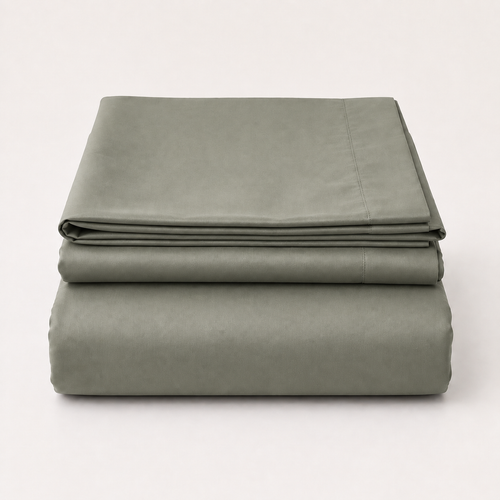 Dusk Sheet Set King in Thyme, stack view