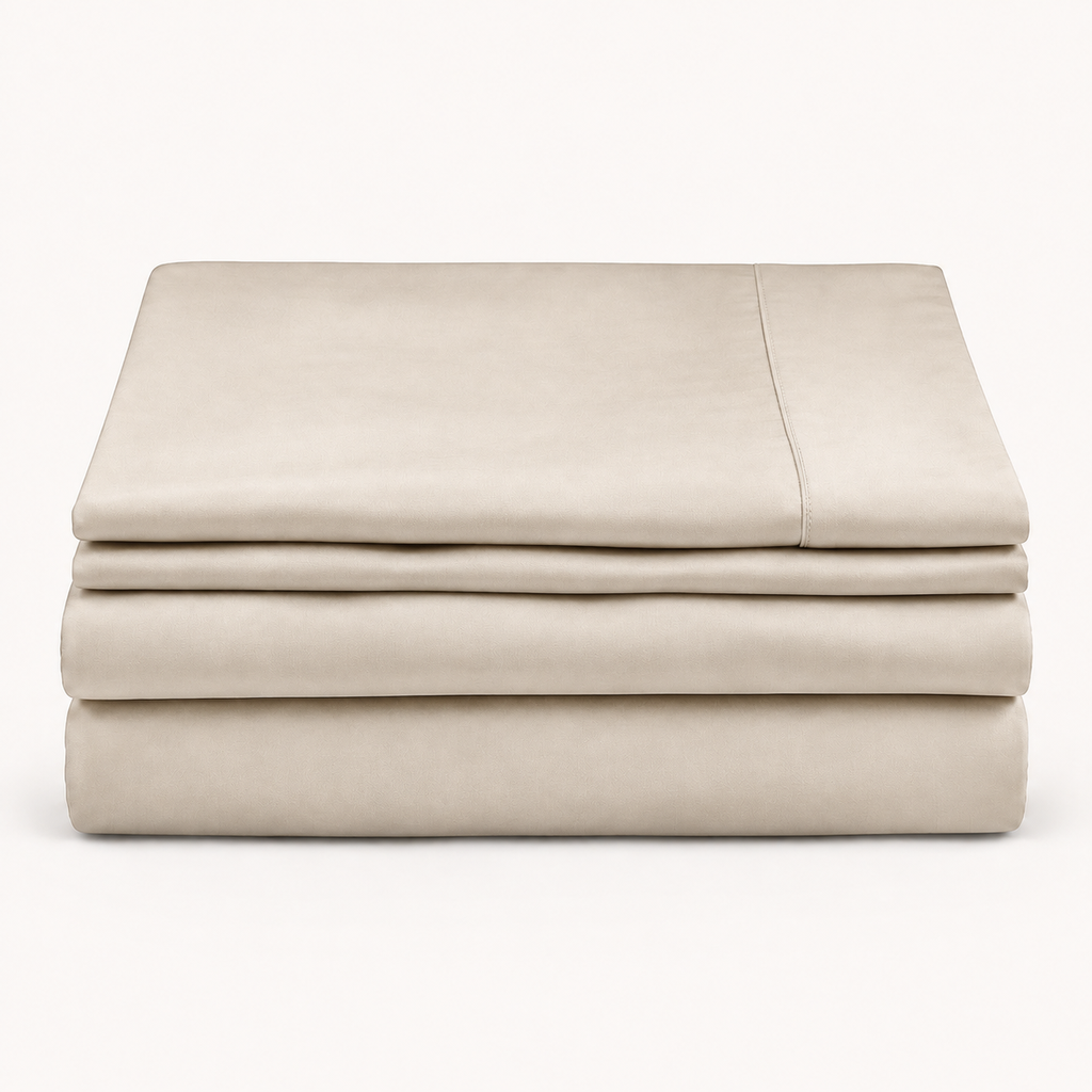 Dusk Sheet Set Queen in Oat, stack view