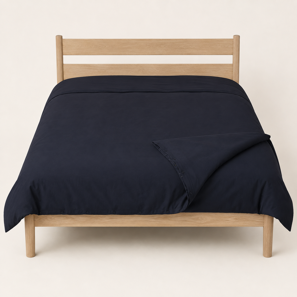 Field Duvet Cover Full/Queen in Ink, made view