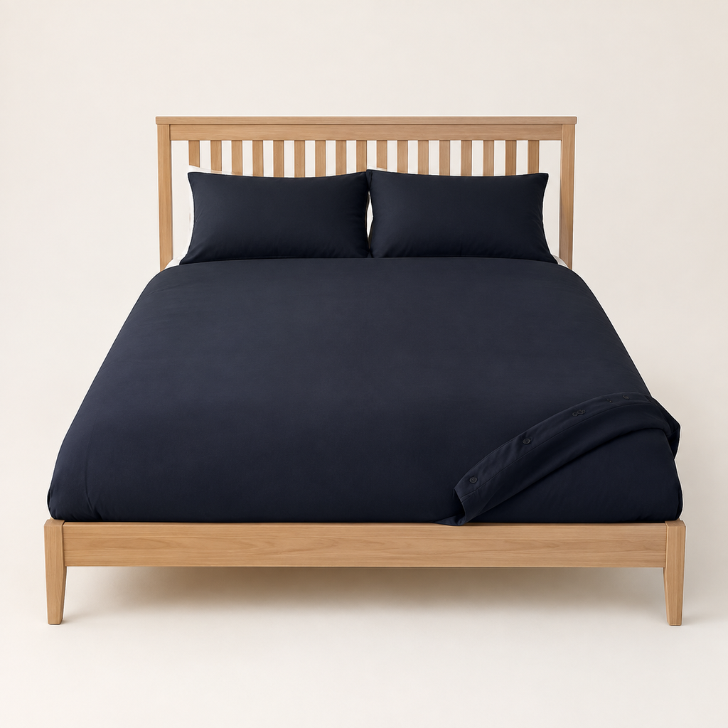Field Duvet Cover King in Ink, made view