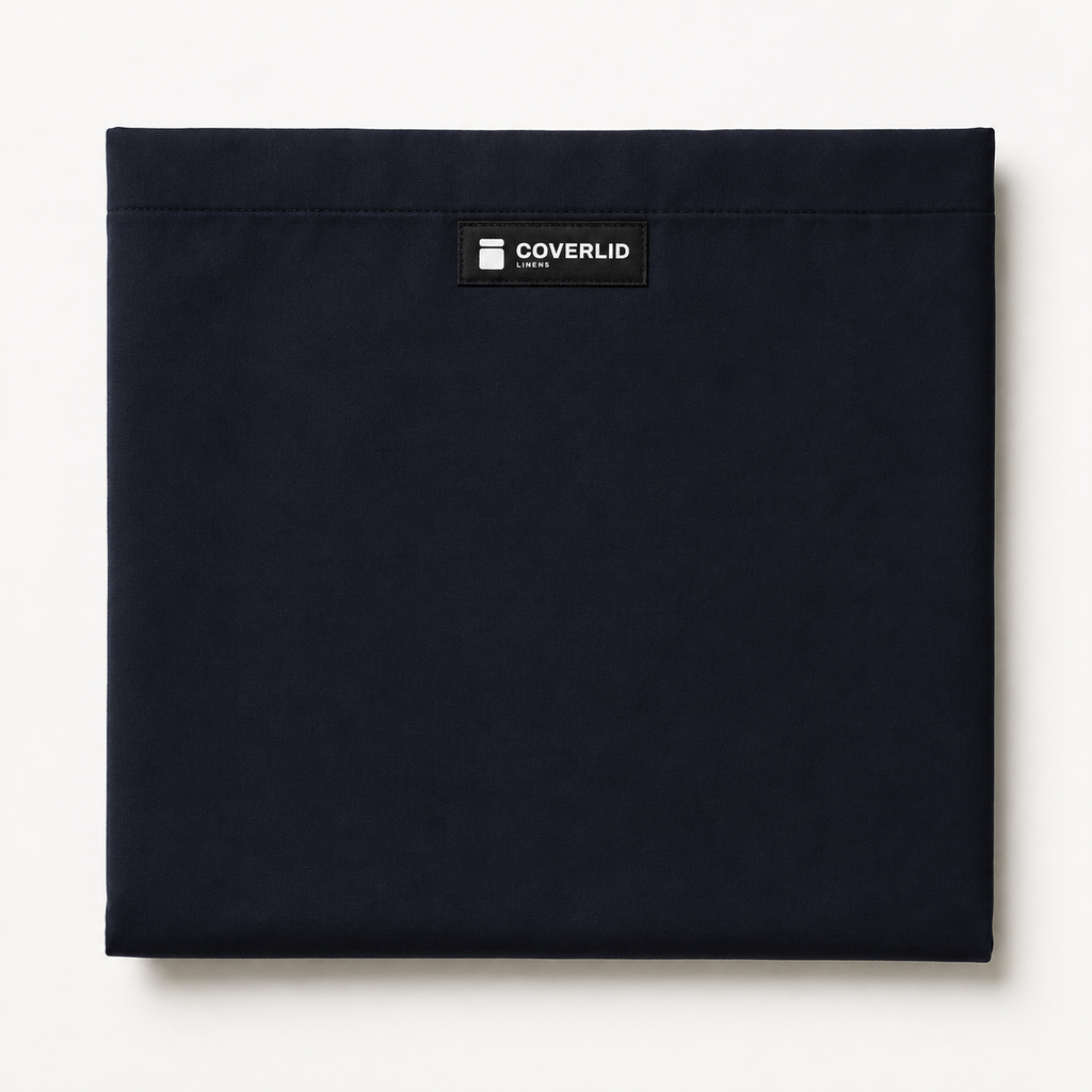 Field Pillowcase Pair Standard in Ink, detail view