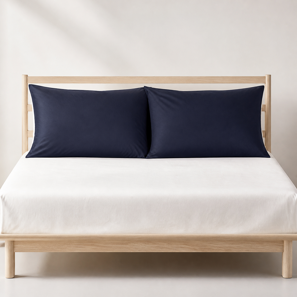 Field Pillowcase Pair Standard in Ink, made view
