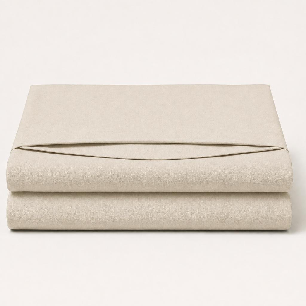Field Pillowcase Pair Standard in Oat, stack view