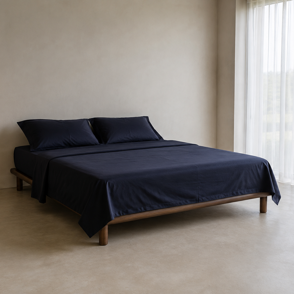 Field Sheet Set King in Ink, lifestyle view