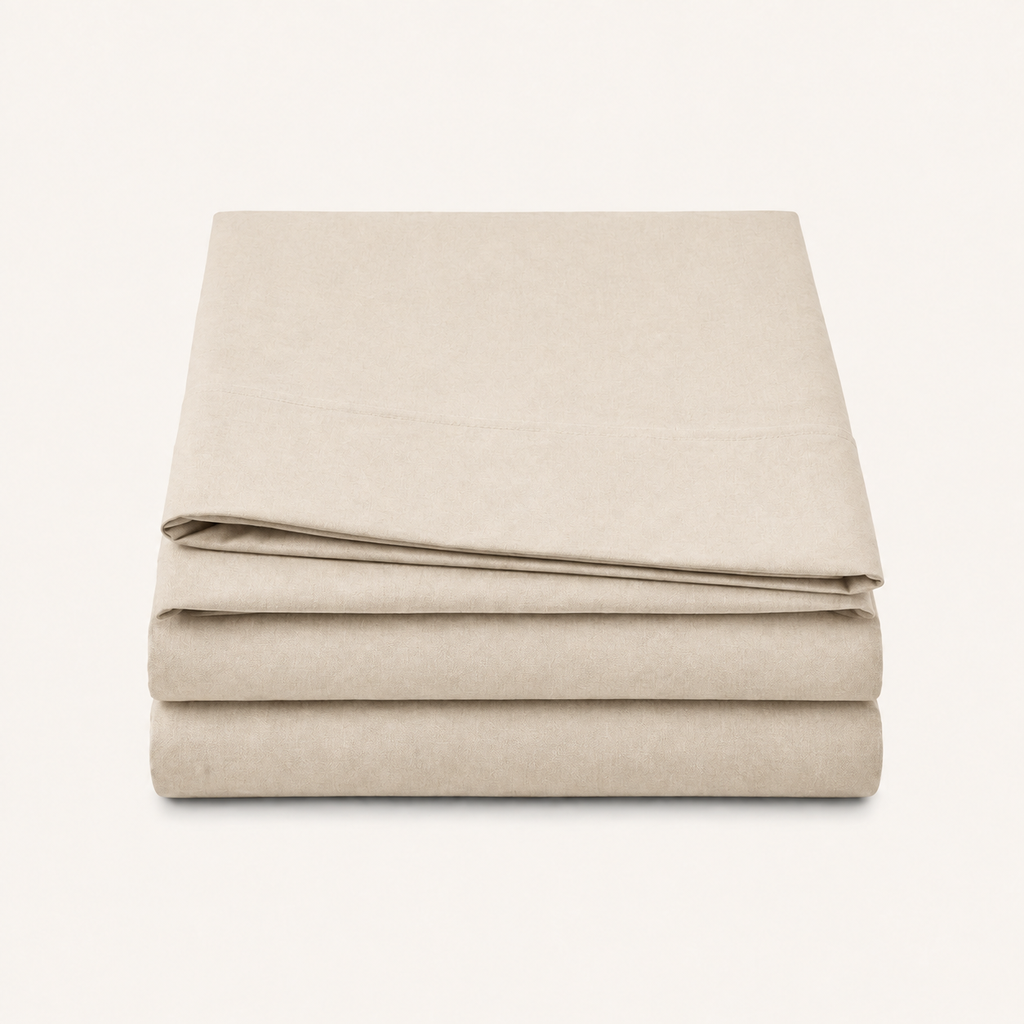 Field Sheet Set King in Oat, stack view