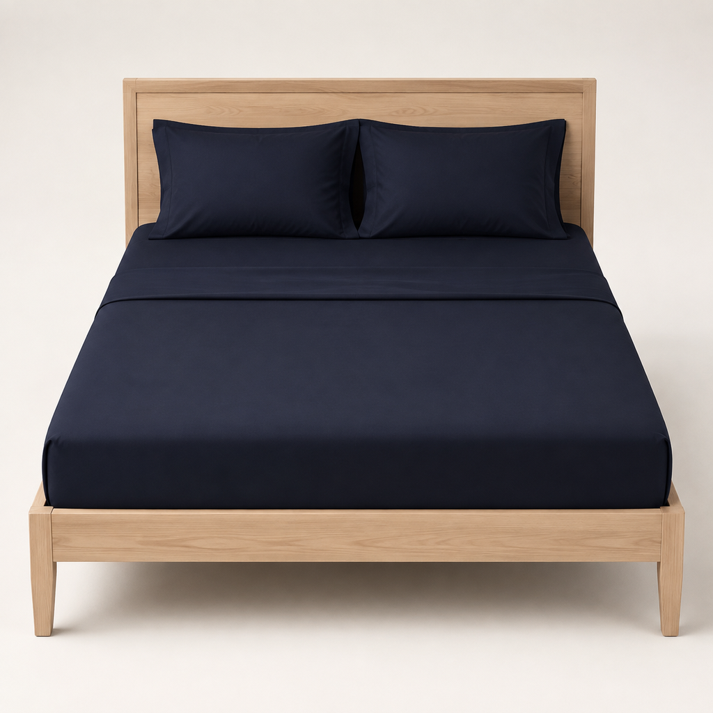 Field Sheet Set Queen in Ink, made view