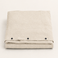 Flax Duvet Cover King in Oat, stack view
