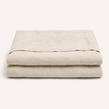 Flax Pillowcase Pair Standard in Oat, stack view