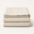 Flax Sheet Set King in Oat, stack view
