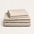 Flax Sheet Set Queen in Oat, stack view