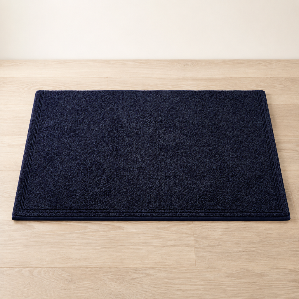 Huck Bath Mat in Ink, made view