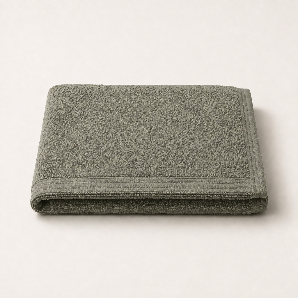 Huck Bath Mat in Thyme, stack view