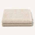 Huck Hand Towel in Oat, stack view